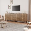 Jojoka Black and White Wooden 6 Drawer Dresser with Vintage Pattern Design, Modern Chest Dresser with Deep Drawers for Bedroom, Living Room, Entryway - 3 of 4