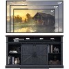 SinCiDo Farmhouse TV Stand for 80" TVs, 37" Tall Media Console with Sliding Barn Door, Storage Cabinets & Adjustable Shelves - 2 of 4