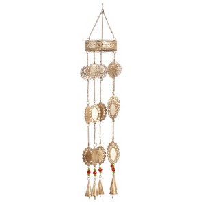 31" x 5" Traditional Metal Abstract Windchime Gold/Green/Pink - Olivia & May - 1 of 4