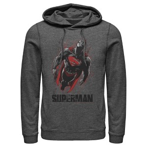 Men's Superman Flight Looking On Pull Over Hoodie - 1 of 3
