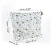 Unique Bargains Women Flower Cosmetic Bag Green White 1 Pc - 2 of 3