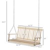 NicBex 2-Seat Outdoor Hanging Porch Swing with Armrests for Patio Bedroom Garden,440lbs Weight Capacity - 3 of 4