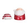 Transpac Dolomite 9.65 in. Multicolor Christmas Peeking Santa Cookie Jar - image 4 of 4