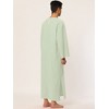 Lars Amadeus Men's Cotton V-Neck Side Split Long Night Gown with Pocket - 4 of 4