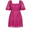 Women's Plus Size Priscilla Lace Dress - lilac rose | CITY CHIC - image 4 of 4