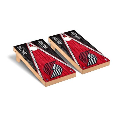 NBA Portland Trail Blazers Premium Cornhole Board Triangle Weathered Version
