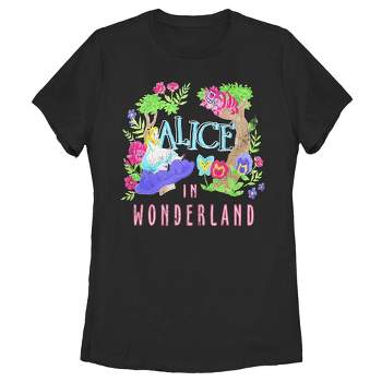 Women's Alice in Wonderland Distressed Tulgey Wood Crew T-Shirt
