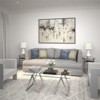 Metal Sawhorse Legged Coffee Table in Gray - Henn&Hart - 4 of 4