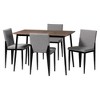 Baxton Studio Bishop Industrial Grey Fabric and Metal 5-Piece Dining Set - 2 of 4