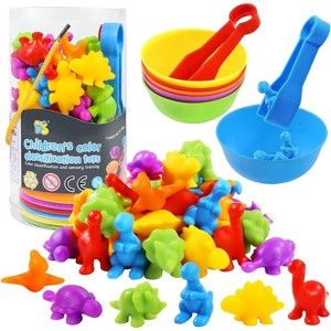 Counting and Sorting Toy Set with Bowls, Animal-Themed STEM Montessori Game for Preschoolers - 1 of 4