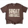 Sunday Football Block Distressed - Women's Heavyweight Graphic T-Shirt - 2 of 4