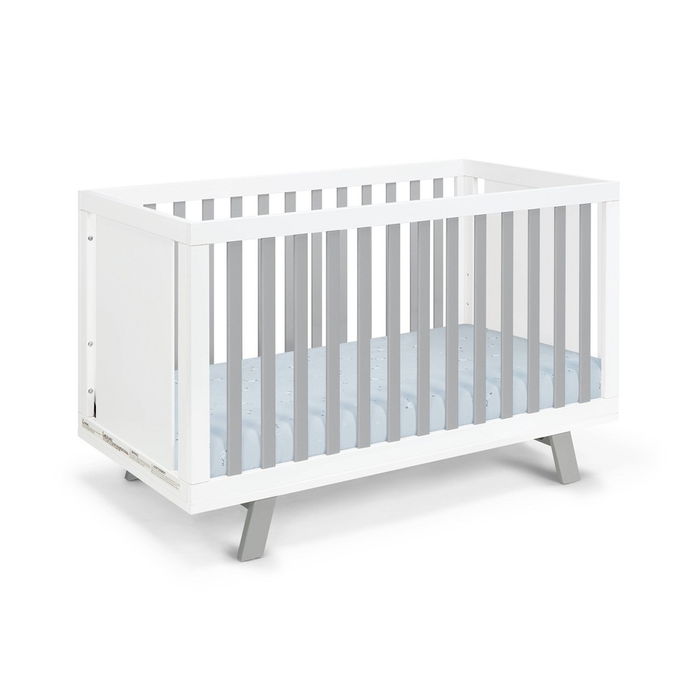 Photos - Kids Furniture Suite Bebe Livia 3-in-1 Convertible Island Crib - White/Gray