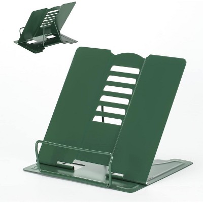 Metal Book Stand Adjustable Book Holder for Reading, Sturdy & Durable for Cookbooks, Textbooks, Magazines on Counter