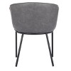 Dining Chair 30.9"H Gray – Faux Leather Upholstery with Black Steel Frame by Zuo Modern - 4 of 4