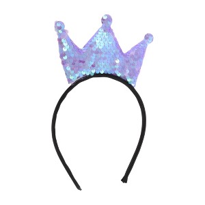 Unique Bargains Crown Sequins Headband for Halloween 1 Pc - 1 of 4