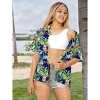 HAPPY BAY Button Down Shirt Summer Beach Party Blouse Flamingo Shirt Short Sleeve Vacation Dress Tops Tee Shirts Hawaiian Dresses - 4 of 4