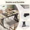 Bestier 70'' Rectangular Dining Table for 6-8 People Wooden Kitchen Table with Metal Legs Computer Desk - 2 of 4