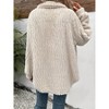Women Fuzzy Coat Oversized Button Down Faux Fur Jacket - 3 of 3