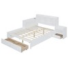 TIRAMISUBEST Full Size Wooden Platform bed with Multi-functional Storage Space, Nightstand and 2 Drawers, Modern Bed Frame with USB Ports and Desk - 4 of 4