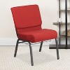 Emma and Oliver 21"W Church/Reception Guest Chair with Communion Cup Book Rack - 2 of 4