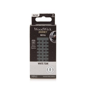 WoodWick 2pk Journey Car Air Fresheners Universal Refill White Teak - 1 of 1