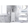 Akoasm Tall MDF Bathroom Corner Storage Cabinet With Doors£¬Adjustable Shelves-White - 4 of 4