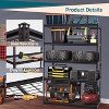 Mental Garage Shelving, 48" L x 18" W x 72" H, 5 Tier Adjustable Storage Shelves, 2500lbs Load Capacity  for Garage, Basement, Warehouse - 4 of 4