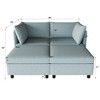 NicBex Couches for Living Room Armless Seat Loveseat Couches Chaise Longue Sofa Fabric Flexible Sofa with Storage for Small Spaces, Living Room - 4 of 4