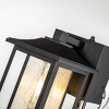 ALOADECOR 1 Light Black Light Dusk to Dawn Motion Sensor Outdoor Lights Garage Wall Lights with Seeded Glass for Outside Garden - 4 of 4