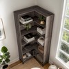 Hommoo 71 inches 6-Tiers Corner Bookcase - 3 of 4