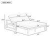 Mshliw Farmhouse-Style Wooden Outdoor Daybed for 2 - Adjustable Sun Lounger with Wheels for Poolside, Garden & Patio - 3 of 4