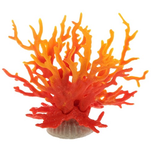 Unique Bargains Colorful Coral Reef Decor Mini Faux Coral Decor For  Aquarium Decorations 6.5x5.83 1 Pcs Yellow Red : Target