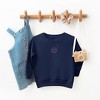 The Juniper Shop Embroidered Smiley Face Outline Toddler Graphic Sweatshirt - 2 of 3