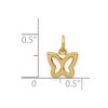 Black Bow Jewelry 14k Yellow Gold Tiny Butterfly Charm or Pendant, 9mm (3/8 inch) - 3 of 4