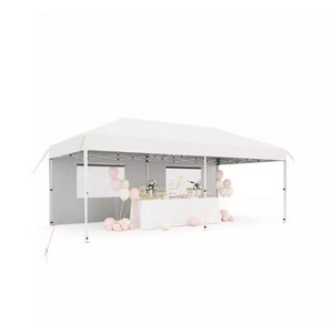 10'x 20' Pop up Canopy Tent, Easy to Set Up and Take Down, 2Pcs Sidewalls, Portable Outdoor Tent for Wedding, Patio, Party,Black - 1 of 4