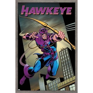 Trends International Marvel - Hawkeye - Hawkeye Freefall #1 Framed Wall Poster Prints - 1 of 4