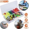 Wikineon 375Pcs Fishing Baits And Tackle Box Saltwater Freshwater Fishing Lures Kit Lifelike Popper Crankbaits Crickets Frogs Spoon Lures Maggots - 3 of 4