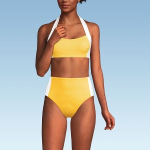 Lands' End Women's Seamed Halter Tankini Top - 1 of 4