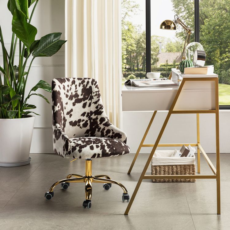 Arce Home Task Chair Modern Ergonomic  Office Chair with Unique Animal Print Design | Karat Home, 2 of 10