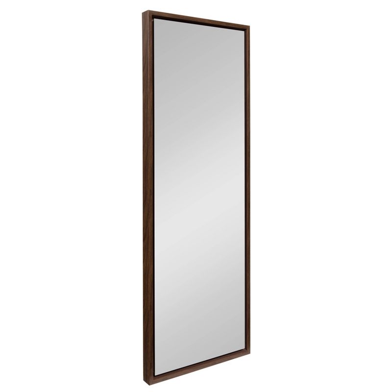 16&#34; x 48&#34; Evans Framed Wall Panel Mirror Walnut Brown - Kate and Laurel, 1 of 8