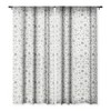 Ninola Design Winter Stars Snowflakes Gray 50" x 64" Single Panel Sheer Window Curtain - Deny Designs - 3 of 4