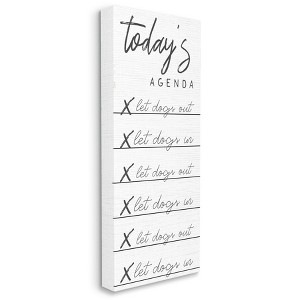 Stupell Industries Today's Agenda Taking Dog Out Funny Checklist Gallery Wrapped Canvas Wall Art, 10 x 24 - 1 of 4