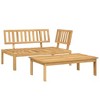vidaXL 2 Piece Patio Pallet Sofa Set with Cushions - Solid Acacia Wood - Garden, Patio, Terrace Furniture - Modular Design - Black Cushions - 3 of 4