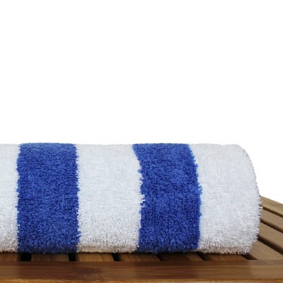 Tan and White Striped Turkish Cotton Beach Towels Set