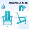 FURNIinspire Patio Accent Chairs Outdoor Folding Chairs Adirondack Chair, Portable Chair With Handles For Beach, Backyard, Blue, 31.4"*29.6"*36.4" - 3 of 4