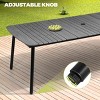 Pellebant Outdoor Dining Table Durable WPC Tabletop Aluminum Frame Patio Dining Table for Backyards Poolside Gardens - 4 of 4