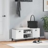 vidaXL Shoe Storage Bench White Engineered Wood, Plastic - 3 of 4