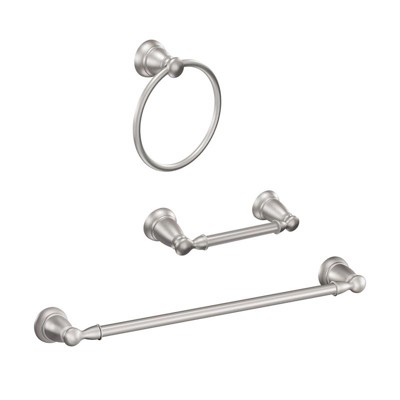 Moen Banbury Brushed Nickel Bathroom Hardware Kit with Zinc