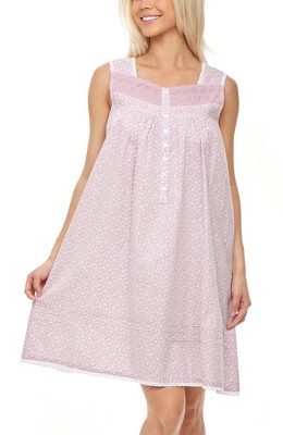 Women's Cotton Victorian Nightgown, Miriam Sleeveless Lace Trimmed Ruffled  Long Vintage Night Dress Gown : Target