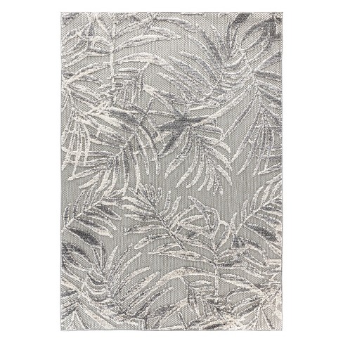 Bahama Palm Frond Floral Multi 5 ft. x 7 ft. Indoor/Outdoor Area Rug